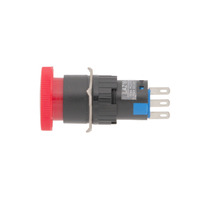 Interruptor parada de emergencia [seta Ø23.6mm, rosca 16mm] ; 1 x NO + 1 x NC