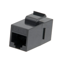 Acoplador Keystone Cat.6 Negro, RJ45 doble hembra