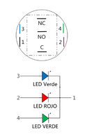 Pulsador 22mm con enclavamiento[OFF-ON] | 230V RGB | Standby symbol