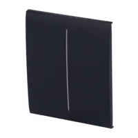 Ajax LightSwitch CenterButton 2-gang. Pulsador Central Doble. Color Negro