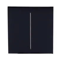 Ajax LightSwitch CenterButton 2-gang. Pulsador Central Doble. Color Negro