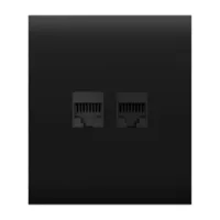 Tapa central para enchufe Ethernet - Compatible con AJ-OUTLETCORE-LAN-B - Requiere marco AJ-FRAME - Color negro