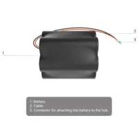 Batería interna no recargable - Conector para conectar a Hub BP incorporado  - Hasta 25 meses en modo ahorro de batería - Hasta 6 meses a pleno rendimiento - Tensión 7.2 V / Capacidad 95 Ah - Instalación rápida y sencilla