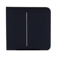 Ajax LightSwitch SideButton 2-gang. Pulsador Lateral Doble. Color Negro