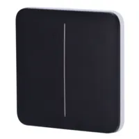 Ajax LightSwitch SoloButton 2-gang. Pulsador Doble. Color Negro