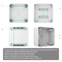 Caja de montaje para un dispositivo - Uso interiores - Compatible con AJ-SOLOBUTTON o AJ-SOLOCOVER - Factor de forma europeo 55 - Colo blanco