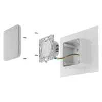 Caja de montaje para un dispositivo - Uso interiores - Compatible con AJ-SOLOBUTTON o AJ-SOLOCOVER - Factor de forma europeo 55 - Colo blanco
