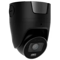 Cámara IP Superior Turret 4 Megapíxel Ajax - 1/1.8" Progressive Scan CMOS - Lente varifocal motorizada 2.8~12 mm - IR 60 m | Luz blanca 40 m |  PoE 802.3at/af - 120 dB TrueWDR | Detección de movimiento | IA -  MicroSD hasta 256GB | Color Negro