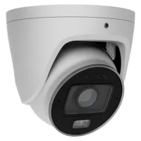Cámara IP Turret 5 Megapíxel Ajax - 1/2.7" Progressive Scan CMOS - Lente varifocal motorizada 2.8~12 mm - IR 60 m | Luz blanca 40 m |  PoE 802.3at/af - 120 dB TrueWDR | Detección de movimiento | IA -  MicroSD hasta 256GB | Color Blanco