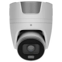 Cámara IP Superior Turret 8 Megapíxel Ajax - 1/1.8" Progressive Scan CMOS - Lente varifocal motorizada 2.8~12 mm - IR 60 m | Luz blanca 40 m |  PoE 802.3at/af - 120 dB TrueWDR | Detección de movimiento | IA -  MicroSD hasta 256GB | Color Blanco