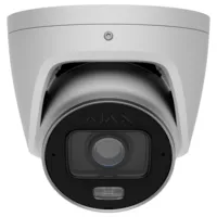 Cámara IP Turret 8 Megapíxel Ajax - 1/2.8" Progressive Scan CMOS - Lente varifocal motorizada 2.8~12 mm - IR 60 m | Luz blanca 40 m |  PoE 802.3at/af - 120 dB TrueWDR | Detección de movimiento | IA -  MicroSD hasta 256GB | Color Blanco