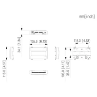 Controladora 1 Puertas / 2 Direcciones para Carril DIN IP Wiegand RS-485
