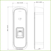 Lector Autónomo Tarjeta Mifare + Huella RS485 IK10 IP65