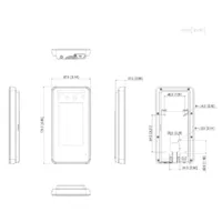 Lector Autónomo LCD 4.3" táctil de Reconocimiento Facial+PIN+Tarjeta+QR WiFi 2.4GHz IP65