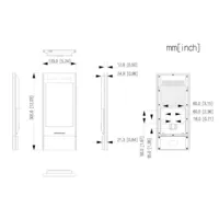 Lector Autónomo LCD 8" táctil de Reconocimiento Facial+PIN+Tarjeta+QR+venas de la palma WiFi 2.4GHz IP65