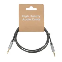 Cable de audio apantallado Jack estéreo (TRS) 3,5 mm macho-macho, 0.5m