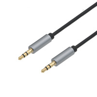 Cable de audio apantallado Jack estéreo (TRS) 3,5 mm macho-macho, 1m