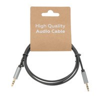 Cable de audio apantallado Jack estéreo (TRS) 3,5 mm macho-macho, 3m