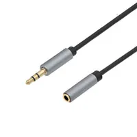 Cable prolongador de audio apantallado Jack estéreo (TRS) 3,5 mm macho-hembra, 0,5 m