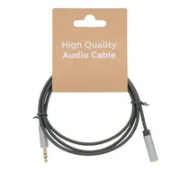 Cable prolongador de audio apantallado Jack estéreo (TRS) 3,5 mm macho-hembra, 0,5 m