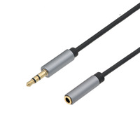 Cable prolongador de audio apantallado Jack estéreo (TRS) 3,5 mm macho-hembra, 2 m