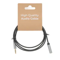 Cable de audio apantallado Jack 4 contactos (TRRS) 3,5 mm macho-macho, 0.5m