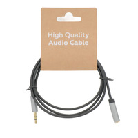 Cable de audio apantallado Jack 4 contactos (TRRS) 3,5 mm macho-macho, 1m