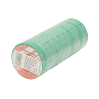 Pack Cinta aislante Verde 0.15x19mm [20m][x10]