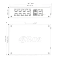 Switch Hardened PoE 8 puertos Gigabit + 2RJ45 Uplink Gigabit + 2SFP Gigabit 110W Gestionable en Cloud Layer2