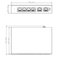 Switch PoE 4 puertos 10/100 + 2RJ45 Uplink Gigabit 60W Gestionable en Cloud Layer2