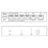 Switch PoE 4 puertos 10/100 + 2RJ45 Uplink Gigabit 60W Gestionable en Cloud Layer2