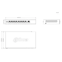 Switch PoE 8 puertos Gigabit + 1RJ45 Uplink Gigabit 110W Gestionable en Cloud Layer2