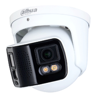 Dome IP H.265 2x4M DUAL-LENS SPLICING FULL COLOR WDR140dB Starlight IR40m 3.6mm IP67 ePoE SD AUDIO MIC E/S AI
