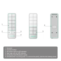 Teclado para exterior IP66/IK08 con lector RFID - Autenticación: códigos, lector RFID o Bluetooth - Indicación sonora y LED