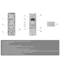 Teclado para exterior IP66/IK08 con lector RFID - Autenticación: códigos, lector RFID o Bluetooth - Indicación sonora y LED