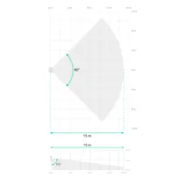 Detector PIR doble tecnología - PIR y microondas banda K - Certificado grado 3 - Rango de detección 15 m (H: 90°) - Sensor Anti-enmascaramiento - Protocolo Fibra