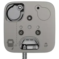 Detector sísmico cableado con un sensor de impacto adicional, Negro