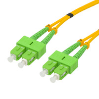 Cable de fibra óptica SC/APC a SC/APC Monomodo Duplex, 0.5m