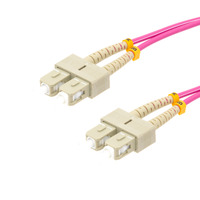 Cable de fibra óptica SC/UPC a SC/UPC OM4 Duplex, 5m