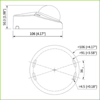 Dome HDCVI 4EN1 2M 1080P DN ICR WDR Starlight IR20m 0Lux 2.8mm IP67 IK10 MIC Color Negro