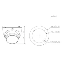 Dome HDCVI 4EN1 4K WDR Illum Dual LED20m/IR20m 2.8mm IP67 MIC