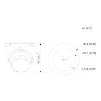 MiniDomo HDCVI 4EN1 4K WDR Iluminación Dual LED30m/IR30m 2.8mm IP67 MIC