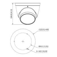 Dome HDCVI 4EN1 2M 1080P WDR Starlight IR60m 2.7-13.5mm IP67 AUDIO MIC Color negro