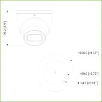 Dome HDCVI 4EN1 2M 1080P FULL COLOR WDR Starlight 3.6mm IP67 AUDIO MIC