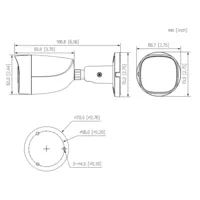 Bullet HDCVI 4EN1 2M dWDR Illum Dual LED20m/IR20m 2.8mm IP67 MIC