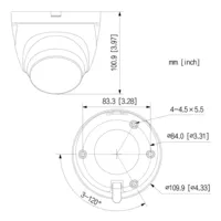 Dome HDCVI TiOC 4EN1 2M 1080P WDR Illum Dual LED40m/IR40m 2.8mm IP67 AUDIO MIC E/S