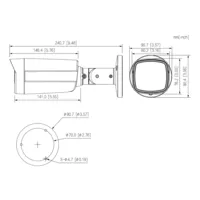 Bullet HDCVI 4EN1 4K dWDR IR80m 3.6mm Disuasión activa IP67