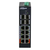 Switch Hardened PoE 8 puertos 10/100 +4SFP Gigabit 120W Gestionable Layer2