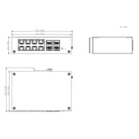 Switch Hardened PoE 8 puertos 10/100 +4SFP Gigabit 96W Gestionable Layer2