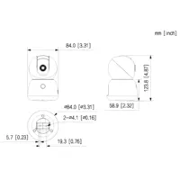 Cubo PT IP H265 5M DN IR10m 2.8mm WiFi SD 5V MIC/Altavoz